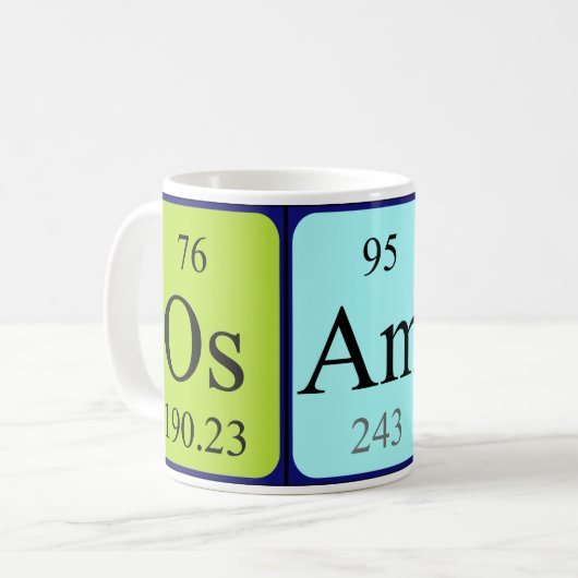 Osamu periodieke lijstnaam mok (Voorkant links)