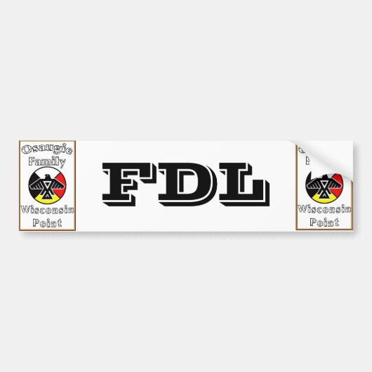 Osaugie FDL Bumpersticker - Moet bewerken om alles (Voorkant)