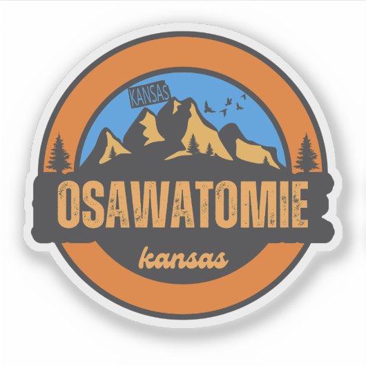 Osawatomie, Kansas Sticker (Voorkant)