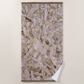 OSB Bouw Multiplex Bladen Print op een Grote Strandlaken (Voorkant)