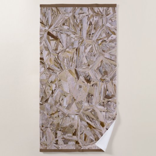 OSB Bouw Multiplex Bladen Print op een Grote Strandlaken (Voorkant)