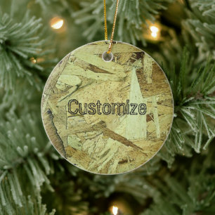 OSB Chip Board Multiplex Gepersonaliseerd Keramisch Ornament