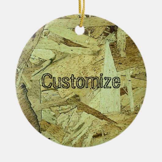 OSB Chip Board Multiplex Gepersonaliseerd Keramisch Ornament (Voorkant)