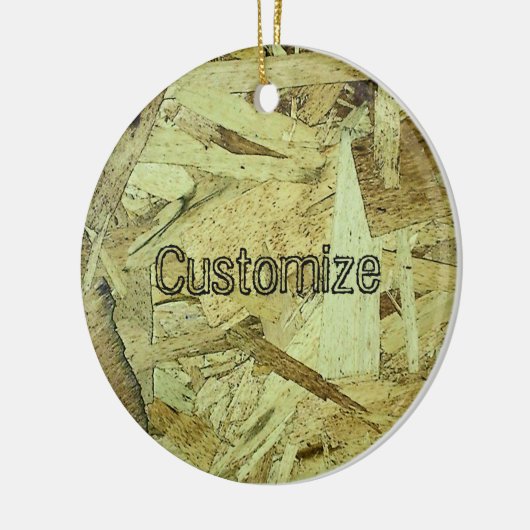 OSB Chip Board Multiplex Gepersonaliseerd Keramisch Ornament (Links)