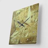 OSB Chip Board Multiplex met Stippen Vierkante Klok (Hoek)