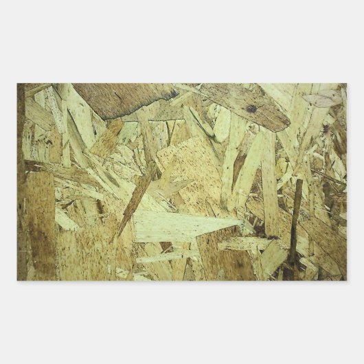 OSB Chip Board Plywood Rechthoekige Sticker (Voorkant)