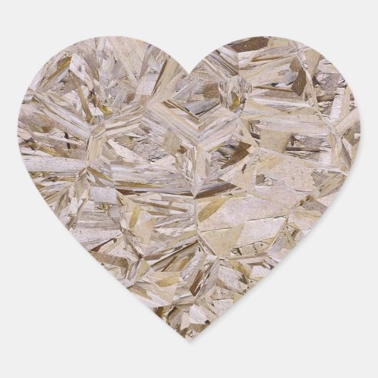 OSB Construction Plywood Decor Hart Sticker (Voorkant)