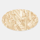 OSB-patroonchipboard vernieuwing Ovale Sticker (Voorkant)