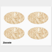 OSB-patroonchipboard vernieuwing Ovale Sticker (Vel)