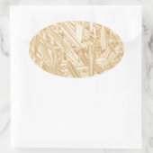 OSB-patroonchipboard vernieuwing Ovale Sticker (Tas)