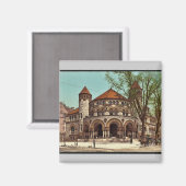 Osborn Hall, Yale College zeldzame Photochrom Magneet (Voorkant / Achterkant)