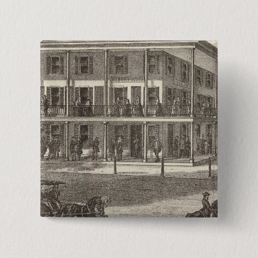 Osborn House, Squan, NJ Vierkante Button 5,1 Cm (Voorkant)