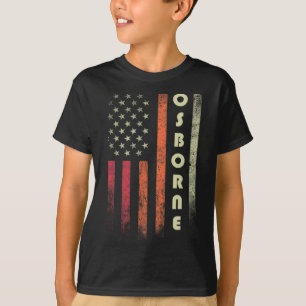 Osborne achternaam Funny Retro Verjaardag Ameri T-shirt