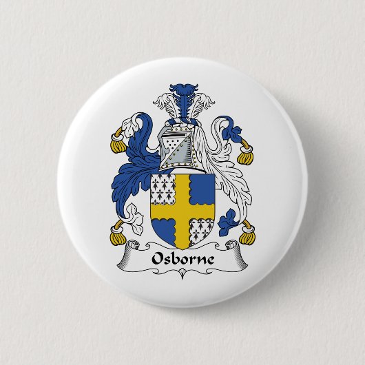 Osborne Family Crest Ronde Button 5,7 Cm (Voorkant)