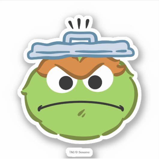 Oscar Angry Face Sticker (Voorkant)