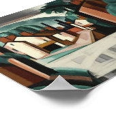 Oscar Bluemner schilderij, Old Canal Port, NJ Poster (Hoek)