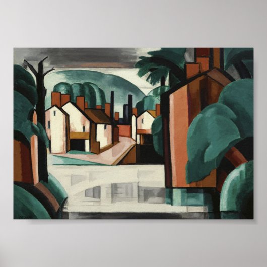 Oscar Bluemner schilderij, Old Canal Port, NJ Poster (Voorkant)