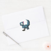 Oscar Chinchilla Kat Vogeldraak Hybride Ronde Sticker (Envelop)