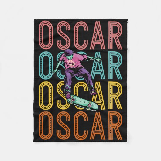 Oscar Custom Skateboarding Hob  Fleece Deken (Voorkant)