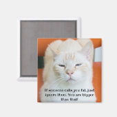 Oscar de Beledigende Grappige Kat Magneet (Voorkant / Achterkant)