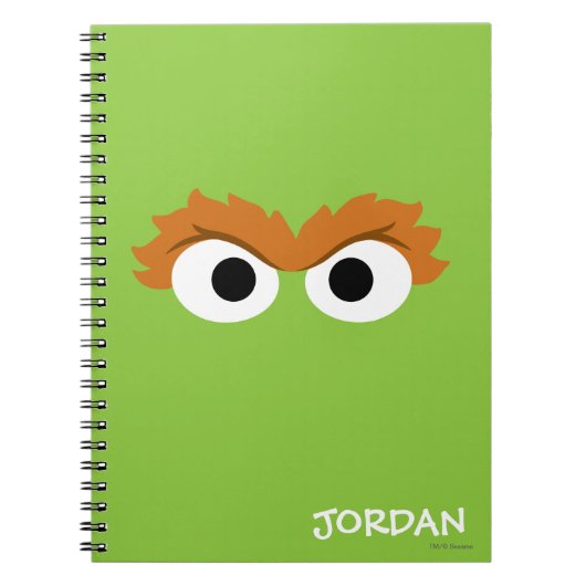Oscar de Grouch Big Face | Jouw namen toevoegen Notitieboek (Voorkant)