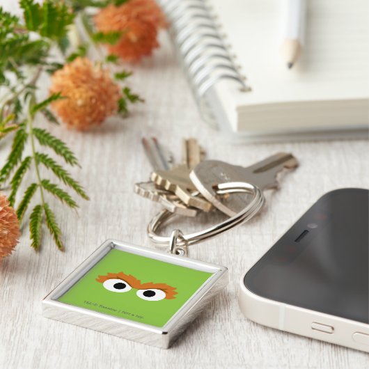 Oscar de Grouch Big Face Sleutelhanger (Zijkant)