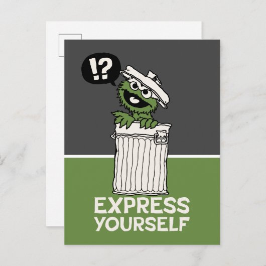 Oscar de Grouch Express jezelf Briefkaart (Voorkant / Achterkant)