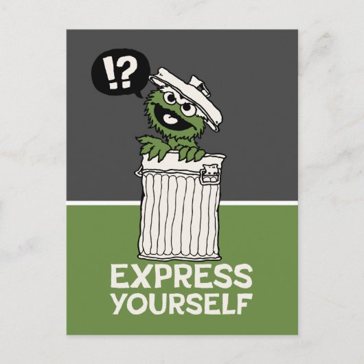 Oscar de Grouch Express jezelf Briefkaart (Voorkant)