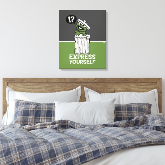 Oscar de Grouch Express jezelf Canvas Afdruk (Insitu (Slaapkamer))