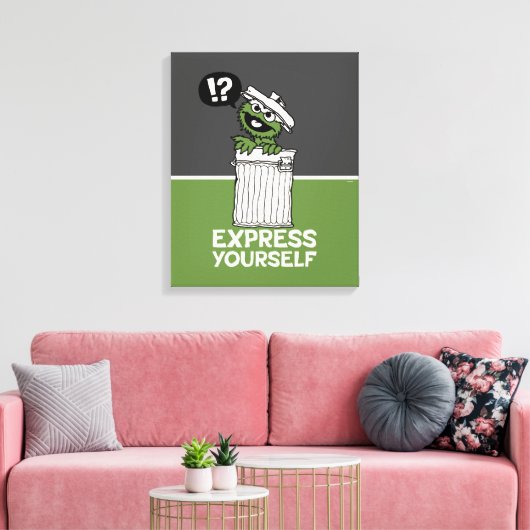Oscar de Grouch Express jezelf Canvas Afdruk (Insitu (Woonkamer))