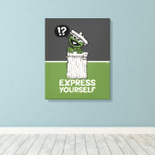 Oscar de Grouch Express jezelf Canvas Afdruk (Insitu (Houten vloer))