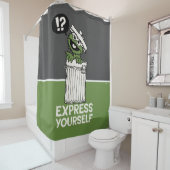 Oscar de Grouch Express jezelf Douchegordijn (In situ)