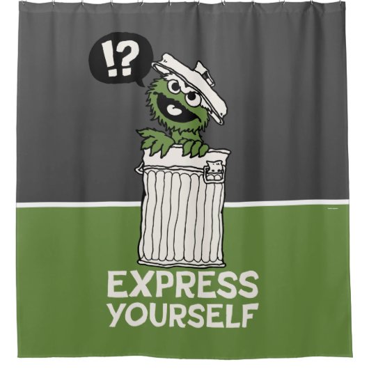 Oscar de Grouch Express jezelf Douchegordijn (Voorkant)