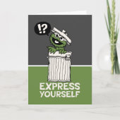 Oscar de Grouch Express jezelf Feestdagen Kaart (Voorkant)