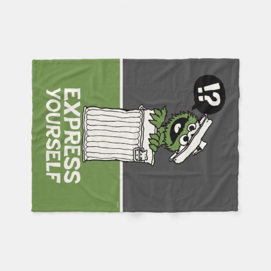Oscar de Grouch Express jezelf Fleece Deken (Voorkant (Horizontaal))