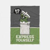 Oscar de Grouch Express jezelf Fleece Deken (Voorkant)