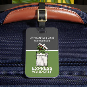 Oscar de Grouch Express jezelf Gegevens toevoege Bagagelabel