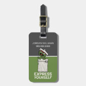Oscar de Grouch Express jezelf | Gegevens toevoege Bagagelabel (Voorkant verticaal)