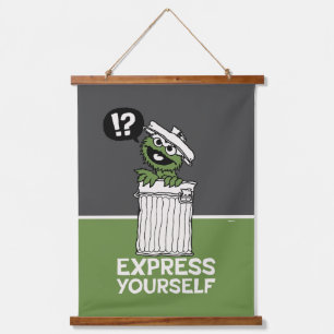 Oscar de Grouch Express jezelf Hangend Wandkleed