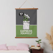 Oscar de Grouch Express jezelf Hangend Wandkleed (Slaapkamer)
