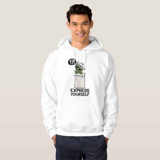 Oscar de Grouch Express jezelf Hoodie (Voorkant volledig)