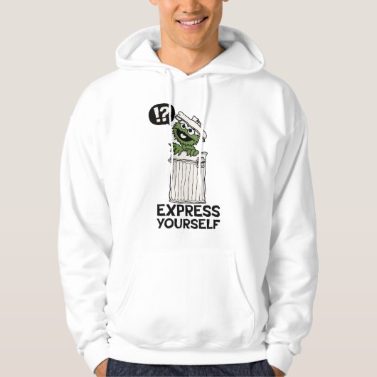 Oscar de Grouch Express jezelf Hoodie (Voorkant)