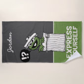 Oscar de Grouch Express jezelf | Jouw namen toevoe Strandlaken (Voorkant)