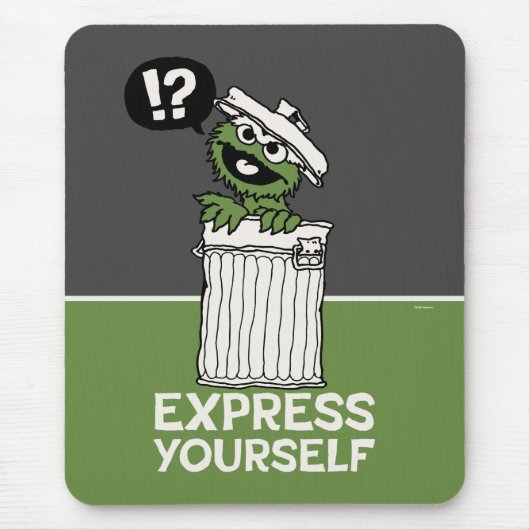 Oscar de Grouch Express jezelf Muismat (Voorkant)