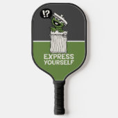 Oscar de Grouch Express jezelf Pickleball Paddle (Voorkant)