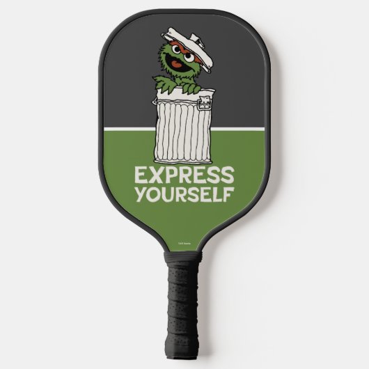 Oscar de Grouch Express jezelf Pickleball Paddle (Achterkant)