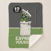 Oscar de Grouch Express jezelf Sherpa Deken (Voorkant)