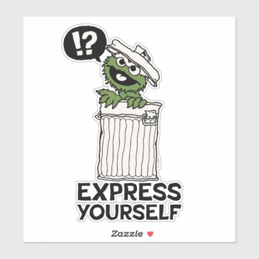 Oscar de Grouch Express jezelf Sticker (Vel)
