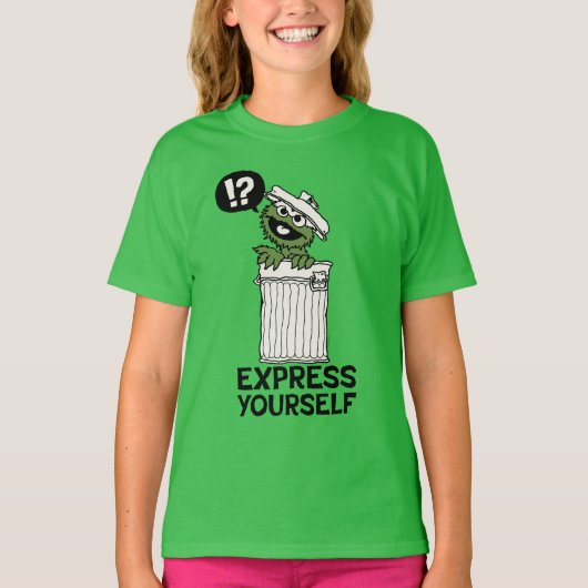 Oscar de Grouch Express jezelf T-shirt (Voorkant)