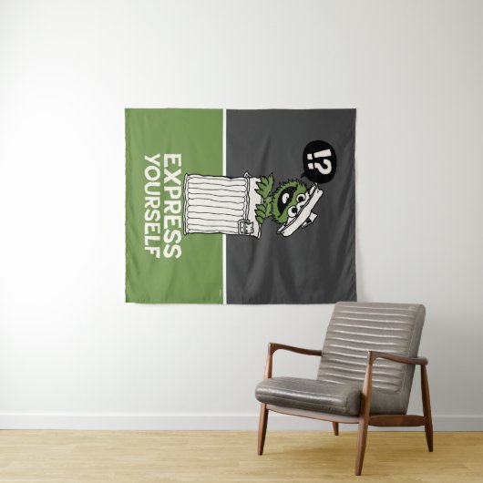 Oscar de Grouch Express jezelf Wandkleed (In Situ (horizontaal))